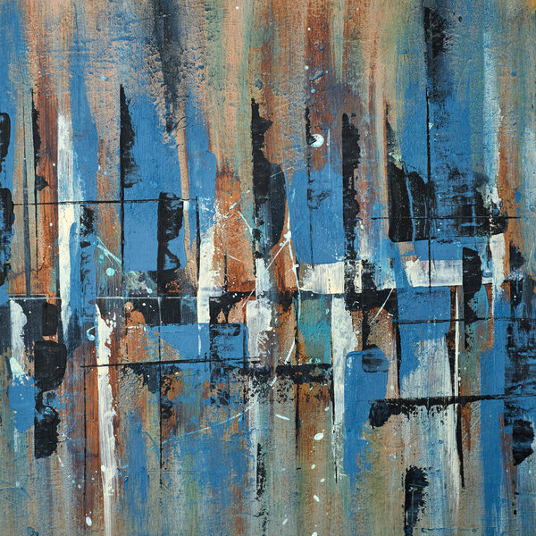 Colorful modern artwork, abstract paint strokes, oil painting on canvas. Acrylic art, artistic texture. Brush daubs and smears grunge background, hand painted pattern