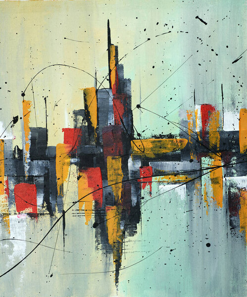 Modern impressionism technique. Wall poster print template. Abstract painting art. Hand drawn by dry brush of paint background texture. Oil painting style. Artistic pattern for web or graphic design.