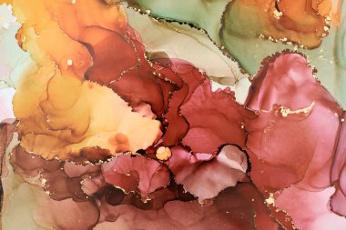 Soyut bulutlar. Modern fütüristik desenli mermer yarı şeffaf renk dokusu, çok renkli dinamik arkaplan, sıvı boya sanatı..