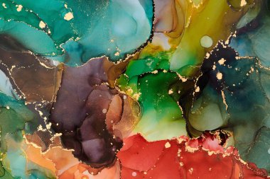 Sıvı mürekkep tekniğiyle doğal lüks, akışkan sanat resimleri. Şefkatli ve rüya gibi duvar kağıtları. Renklerin karışımı şeffaf dalgalar ve altın girdaplar yaratır. Posterler ve diğer basılı materyaller için