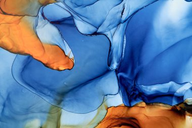 Alkol mürekkebi tekniğinde doğal lüks, soyut, akışkan sanat resimleri. Şefkatli ve rüya gibi duvar kağıtları. Renklerin karışımı şeffaf dalgalar ve altın girdaplar yaratır. Posterler ve diğer basılı materyaller için