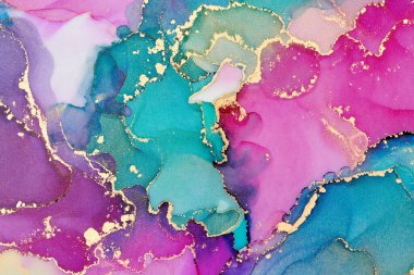 Soyut bulutlar. Modern fütüristik desenli mermer yarı şeffaf renk dokusu, çok renkli dinamik arkaplan, sıvı boya sanatı..