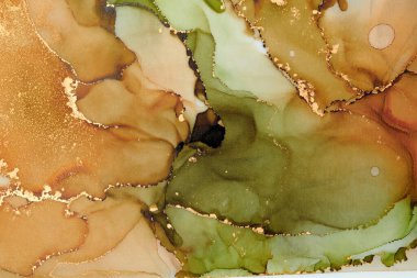 Sıvı mürekkep tekniğiyle doğal lüks, akışkan sanat resimleri. Şefkatli ve rüya gibi duvar kağıtları. Renklerin karışımı şeffaf dalgalar ve altın girdaplar yaratır. Posterler ve diğer basılı materyaller için