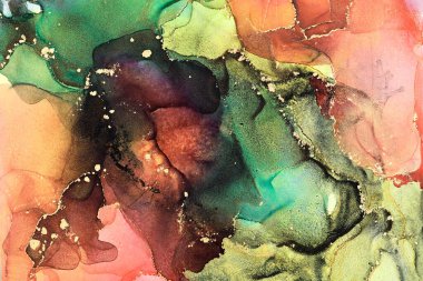 Soyut bulutlar. Modern fütüristik desenli mermer yarı şeffaf renk dokusu, çok renkli dinamik arkaplan, sıvı boya sanatı..