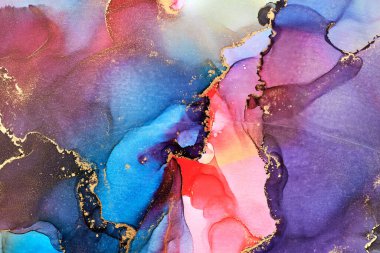 Şeffaf renk akımları, yılan gibi kıvrılan metalik girdaplar ve köpüklü renk spreyleri bu serbest akan dokuların manzarasını şekillendirir. Sıvı mürekkep tekniğiyle doğal lüks, akışkan sanat resimleri.