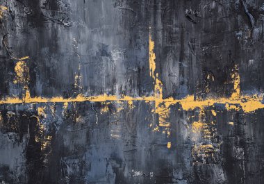 Tuval üzerindeki grunge desenli soyut çok renkli resim. Sanat eserleri fırça darbesi, sıçrama rengi ve yağ, akrilik boya elementi. Duvar kağıdı arkaplanı için çağdaş sanat