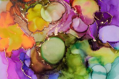 Sıvı mürekkep tekniğiyle doğal lüks, akışkan sanat resimleri. Şefkatli ve rüya gibi duvar kağıtları. Renklerin karışımı şeffaf dalgalar ve altın girdaplar yaratır. Posterler ve diğer basılı materyaller için