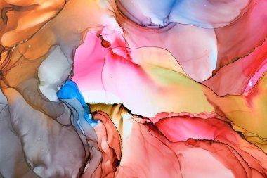 Sıvı mürekkep tekniğiyle doğal lüks, akışkan sanat resimleri. Şefkatli ve rüya gibi duvar kağıtları. Renklerin karışımı şeffaf dalgalar ve altın girdaplar yaratır. Posterler ve diğer basılı materyaller için