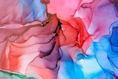 Soyut bulutlar. Modern fütüristik desenli mermer yarı şeffaf renk dokusu, çok renkli dinamik arkaplan, sıvı boya sanatı..