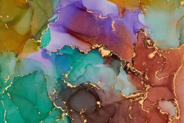 Soyut bulutlar. Modern fütüristik desenli mermer yarı şeffaf renk dokusu, çok renkli dinamik arkaplan, sıvı boya sanatı..