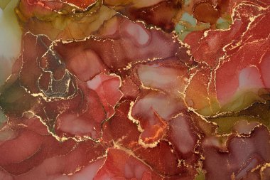 Sıvı mürekkep tekniğiyle doğal lüks, akışkan sanat resimleri. Şefkatli ve rüya gibi duvar kağıtları. Renklerin karışımı şeffaf dalgalar ve altın girdaplar yaratır. Posterler ve diğer basılı materyaller için