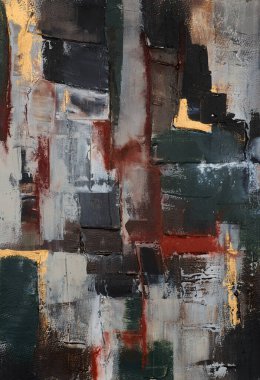 Modern empresyonizm tekniği. Duvar baskı şablonu. Soyut resim sanatı. Boya arkaplan dokusunun kuru fırçasıyla çizilmiş. Yağlı boya tarzı. Web ya da grafik tasarımı için sanatsal desen.