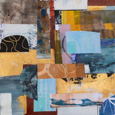 Modern empresyonizm tekniği. Duvar baskı şablonu. Soyut resim sanatı. Boya arkaplan dokusunun kuru fırçasıyla çizilmiş. Yağlı boya tarzı. Web ya da grafik tasarımı için sanatsal desen.