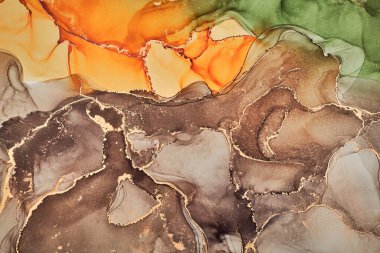 Soyut bulutlar. Modern fütüristik desenli mermer yarı şeffaf renk dokusu, çok renkli dinamik arkaplan, sıvı boya sanatı..