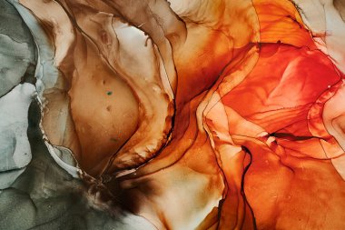 Soyut bulutlar. Modern fütüristik desenli mermer yarı şeffaf renk dokusu, çok renkli dinamik arkaplan, sıvı boya sanatı..