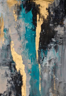 Modern empresyonizm tekniği. Duvar baskı şablonu. Soyut resim sanatı. Boya arkaplan dokusunun kuru fırçasıyla çizilmiş. Yağlı boya tarzı. Web ya da grafik tasarımı için sanatsal desen.