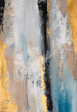 Modern empresyonizm tekniği. Duvar baskı şablonu. Soyut resim sanatı. Boya arkaplan dokusunun kuru fırçasıyla çizilmiş. Yağlı boya tarzı. Web ya da grafik tasarımı için sanatsal desen.