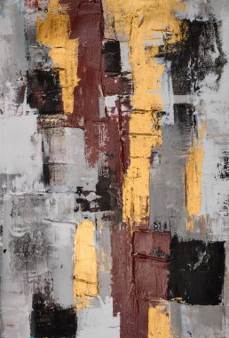 Renkli modern sanat eserleri, soyut boya vuruşları, yağlı boya tabloları. Akrilik sanat, sanatsal doku. Fırça darbeleri ve lekeler grunge arkaplan, elle boyanmış desen