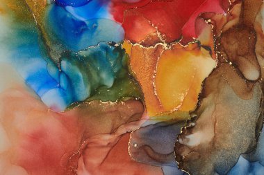 Soyut bulutlar. Modern fütüristik desenli mermer yarı şeffaf renk dokusu, çok renkli dinamik arkaplan, sıvı boya sanatı..