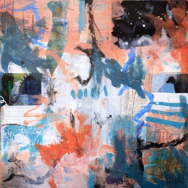 Akrilik boya lekesinin soyut arkaplanı. Renkli yağlı boya karışımı. Dokuma düzenlemeleri. Soyut modern baskı. Deco sanatı. Poster. 