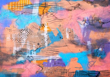 Modern empresyonizm tekniği. Duvar baskı şablonu. Soyut resim sanatı. Boya arkaplan dokusunun kuru fırçasıyla çizilmiş. Yağlı boya tarzı. 