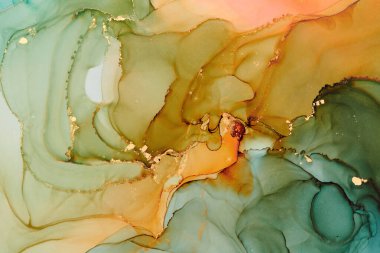 Alkol mürekkebi tekniğinde doğal lüks, soyut, akışkan sanat resimleri. Şefkatli ve rüya gibi duvar kağıtları. Renklerin karışımı şeffaf dalgalar ve altın girdaplar yaratır. Posterler ve diğer basılı materyaller için