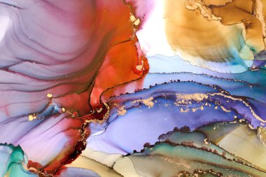 Sıvı mürekkep tekniğiyle doğal lüks, akışkan sanat resimleri. Şefkatli ve rüya gibi duvar kağıtları. Renklerin karışımı şeffaf dalgalar ve altın girdaplar yaratır. Posterler ve diğer basılı materyaller için