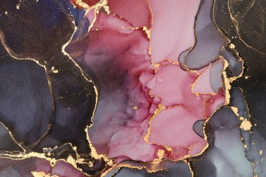 Sıvı mürekkep tekniğiyle doğal lüks, akışkan sanat resimleri. Şefkatli ve rüya gibi duvar kağıtları. Renklerin karışımı şeffaf dalgalar ve altın girdaplar yaratır. Posterler ve diğer basılı materyaller için