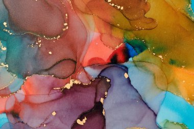 Soyut bulutlar. Modern fütüristik desenli mermer yarı şeffaf renk dokusu, çok renkli dinamik arkaplan, sıvı boya sanatı..