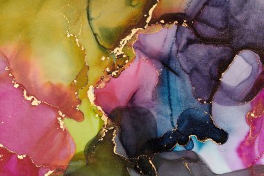 Alkol mürekkebi tekniğinde doğal lüks, soyut, akışkan sanat resimleri. Şefkatli ve rüya gibi duvar kağıtları. Renklerin karışımı şeffaf dalgalar ve altın girdaplar yaratır. Posterler ve diğer basılı materyaller için