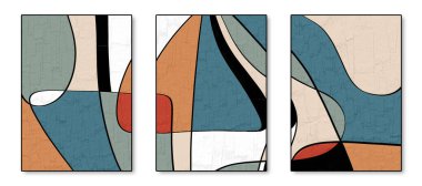 Katmanlı dokular ve soyut desenlerle dinamik çok renkli sanat eserleri. Akrilik ve yağın birleşimi, bu modern eser çekici bir görüntü yaratıyor. Yaratıcı arkaplan veya dekor için tasarım