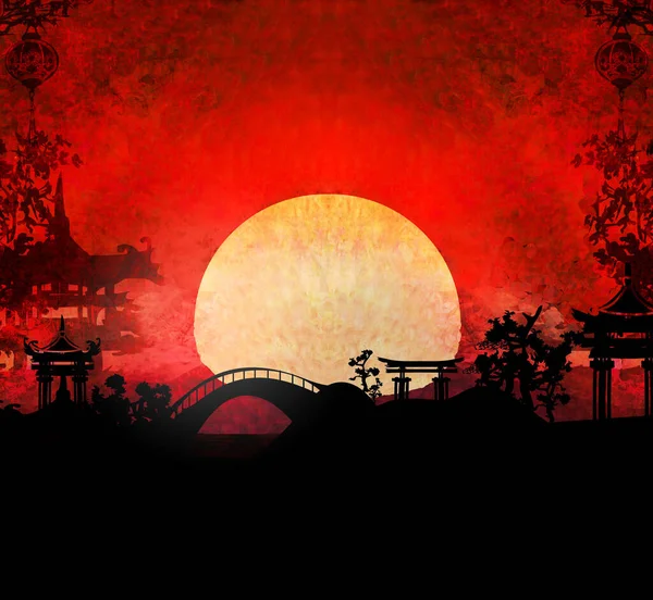 Festival Meados Outono Para Ano Novo Chinês Cartão — Fotografia de Stock