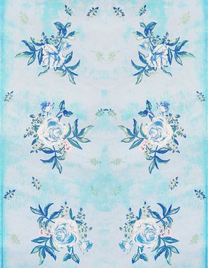 Çiçek desenli eski duvar kağıtları