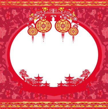 Çin Yeni Yılı için Sonbahar ortası Festivali - çerçeve