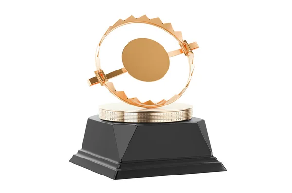 Bear Trap Golden Award Concept Rendering Isolated White Background — Stock Photo, Image