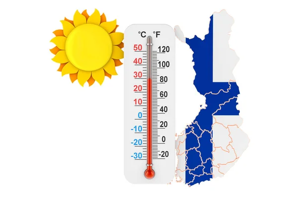 Heat Finland Koncept Vykreslování Izolované Bílém Pozadí — Stock fotografie