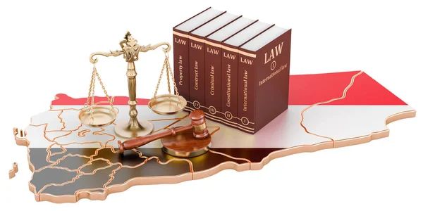 Закон Справедливість Ємені Рендеринг Ізольований Білому Тлі — стокове фото