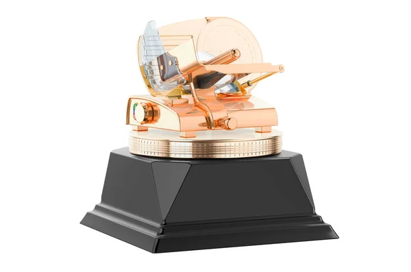 Machine Trancher Golden Award Concept Rendu Isolé Sur Fond Blanc — Photo