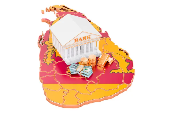 Banksystemet Sri Lanka Rendering Isolerad Vit Bakgrund — Stockfoto