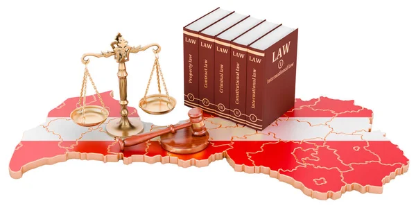 Lag Och Rättvisa Lettland Koncept Rendering Isolerad Vit Bakgrund — Stockfoto