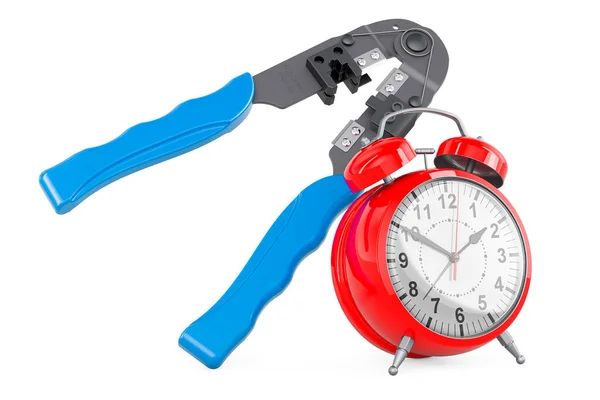 Crimper Crimp Tool Alarm Clock Rendering Isolated White Background — Stock Photo, Image