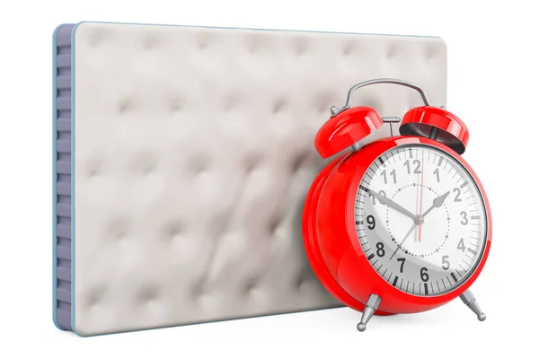 Mattress Alarm Clock Rendering Isolated White Background — Stock Photo, Image