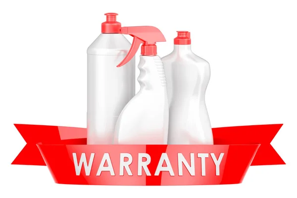 Detergent Środki Czyszczące Gwarancja Rendering Izolowany Białym Tle — Zdjęcie stockowe