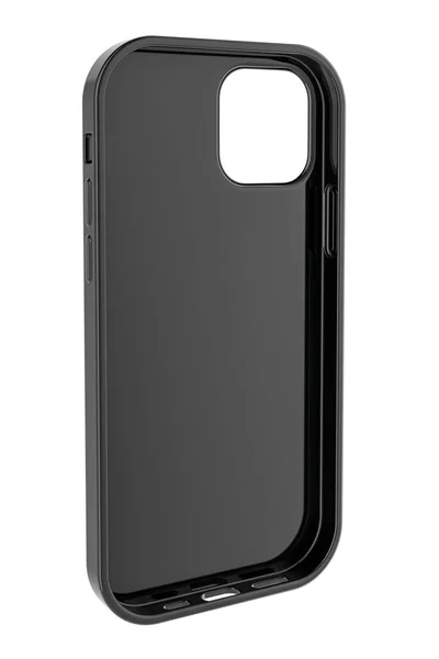 Black Mobile Phone Plastic Case Rendering Isolated White Background — Stock Photo, Image