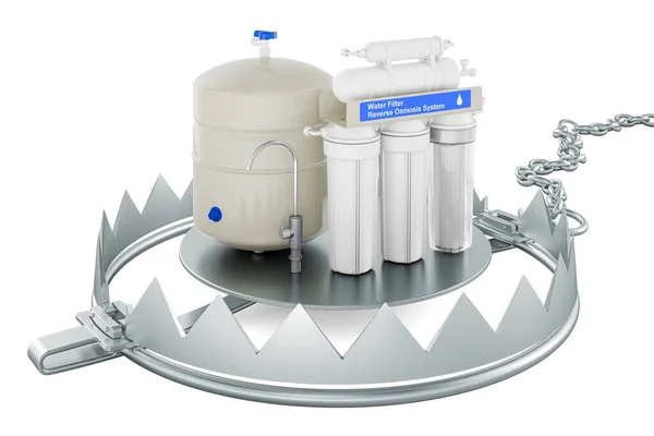 Reverse Osmosis System Bear Trap Rendering Isolated White Background — Stock Photo, Image