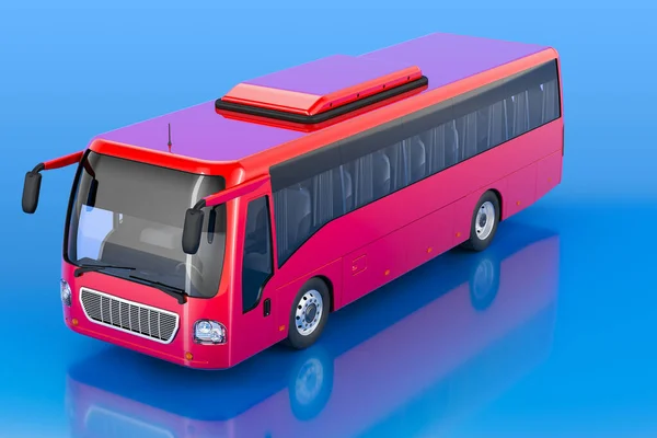 Автобус Синьому Фоні Рендеринг — стокове фото