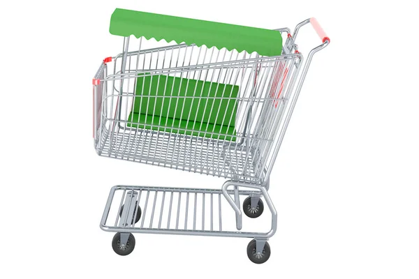 Garden Wheelbarrow Shopping Cart Rendering Isolated White Background — Stock Photo, Image