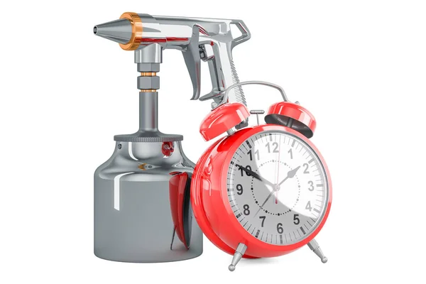 Toolbox Alarm Clock Rendering Isolated White Background — Stock Photo, Image