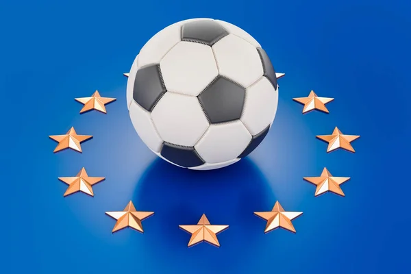 Футбольный Мяч Флаге Рендеринг — стоковое фото