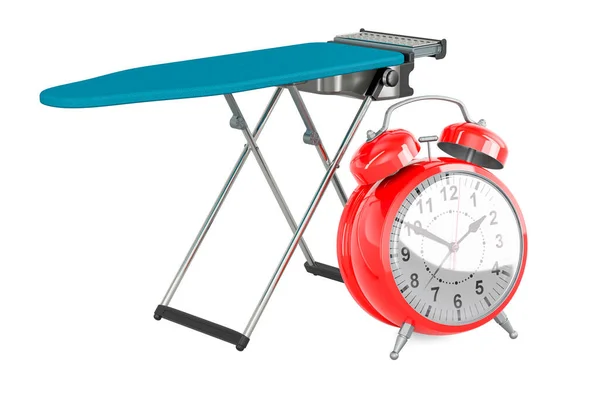 Ironing Board Alarm Clock Rendering Isolated White Background — Stock Photo, Image